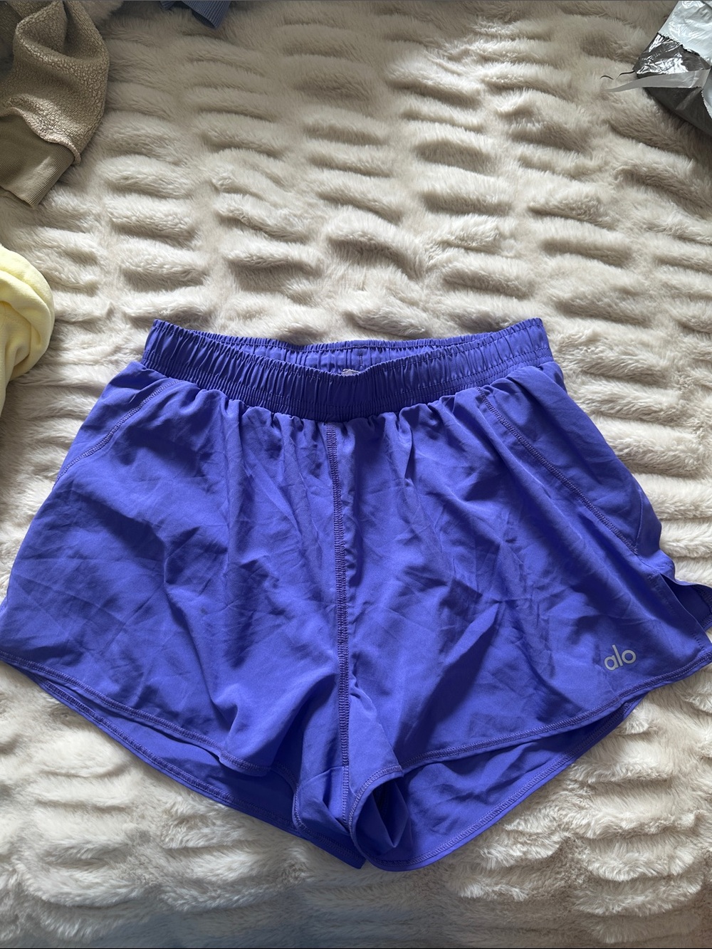 ALO Yoga Purple Women's Athletic Shorts with Elastic Waistband